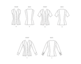 Simplicity Misses Shirt with Sleeve Variations Sewing Pattern S3102