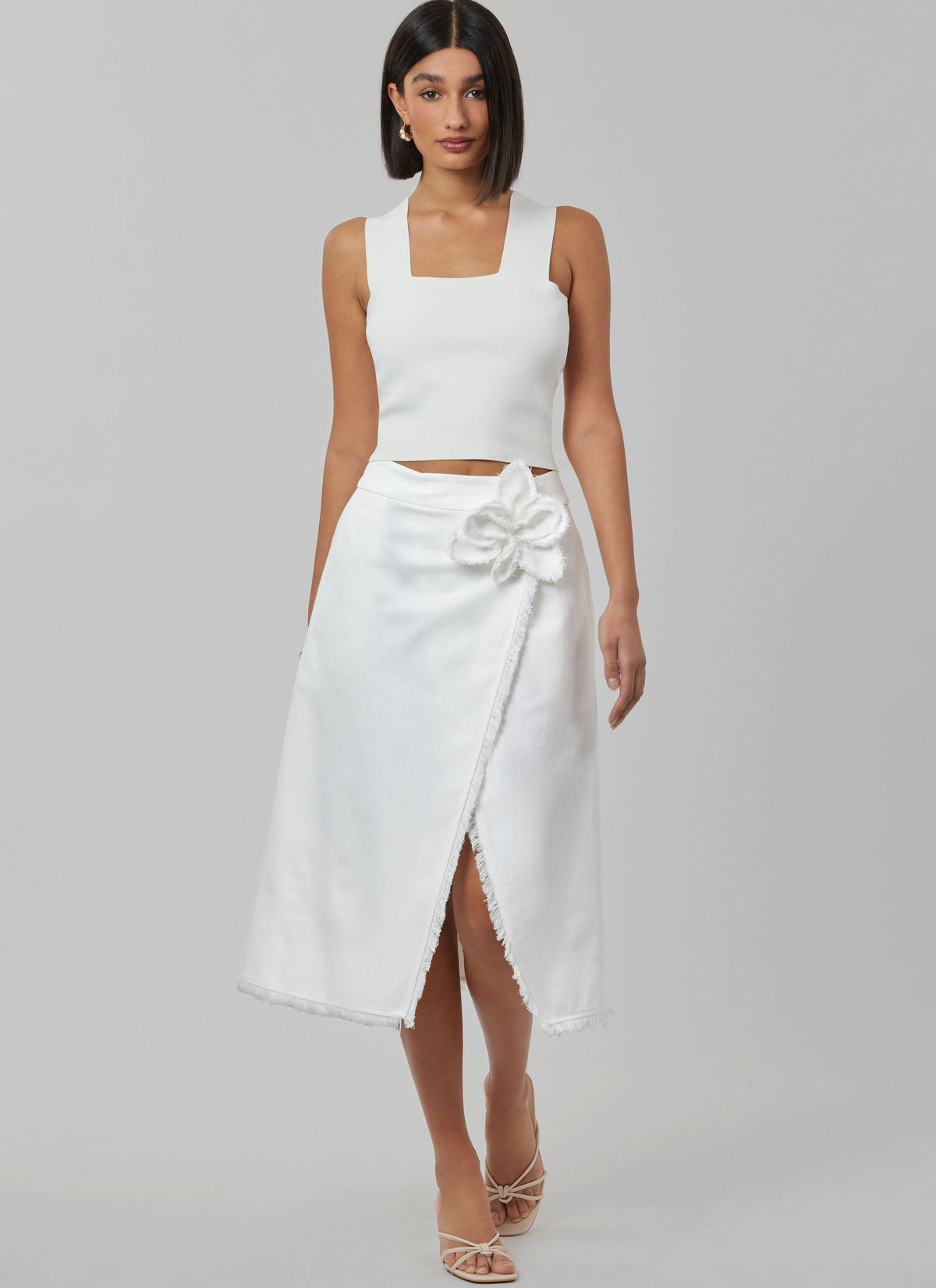 Simplicity Misses Wrap Skirts with Detachable 3D Flower Pattern S3104