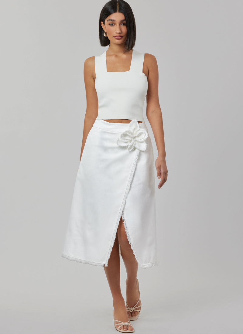 Simplicity Misses Wrap Skirts with Detachable 3D Flower Pattern S3104