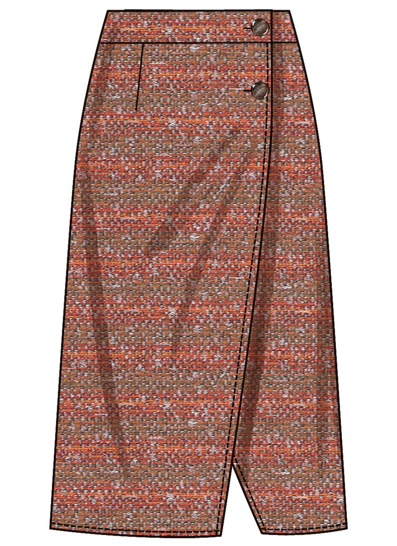 Simplicity Misses Wrap Skirts with Detachable 3D Flower Pattern S3104