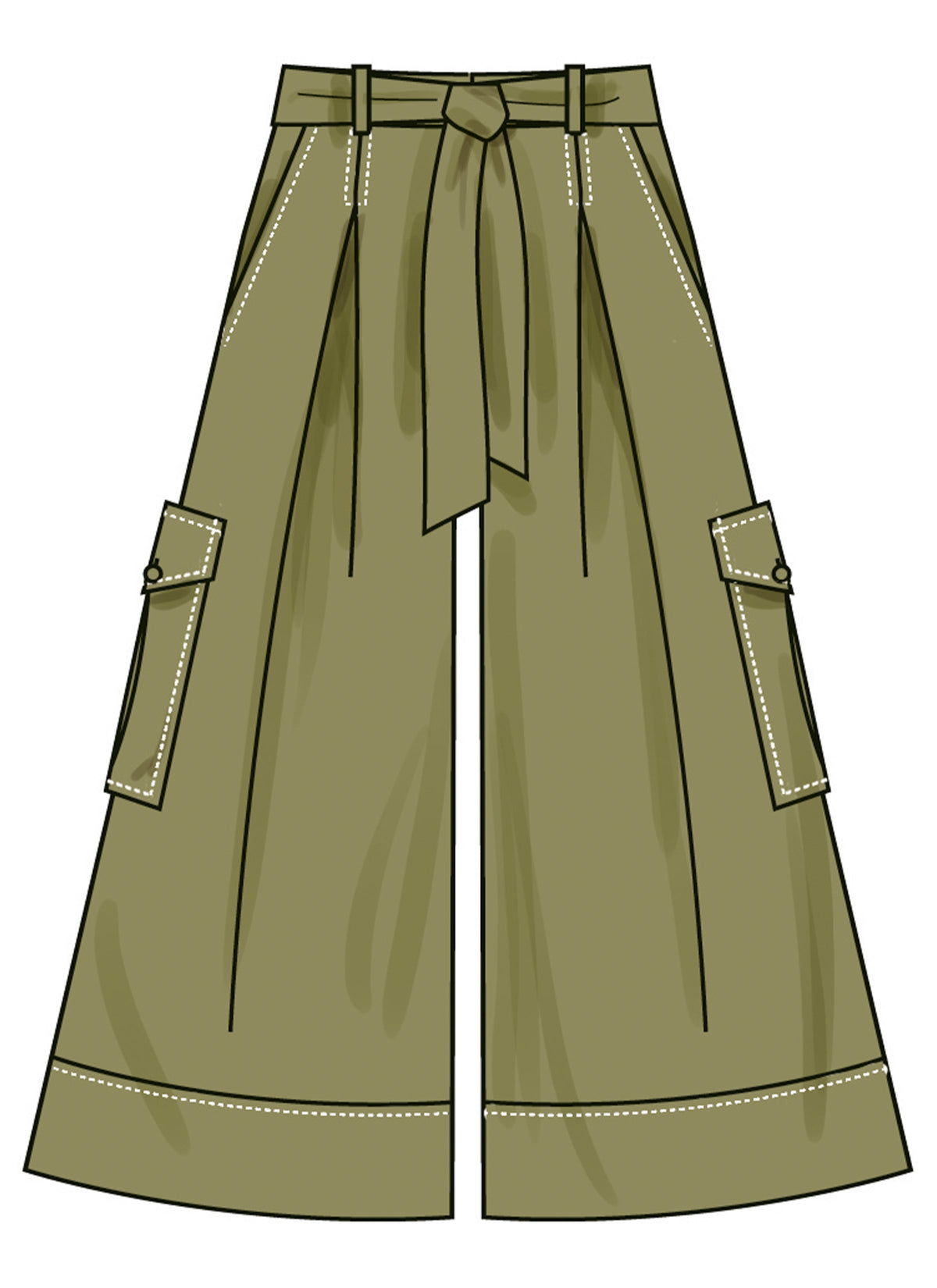Simplicity Misses Shorts & Pants with Tie Belt Sewing Pattern S3106