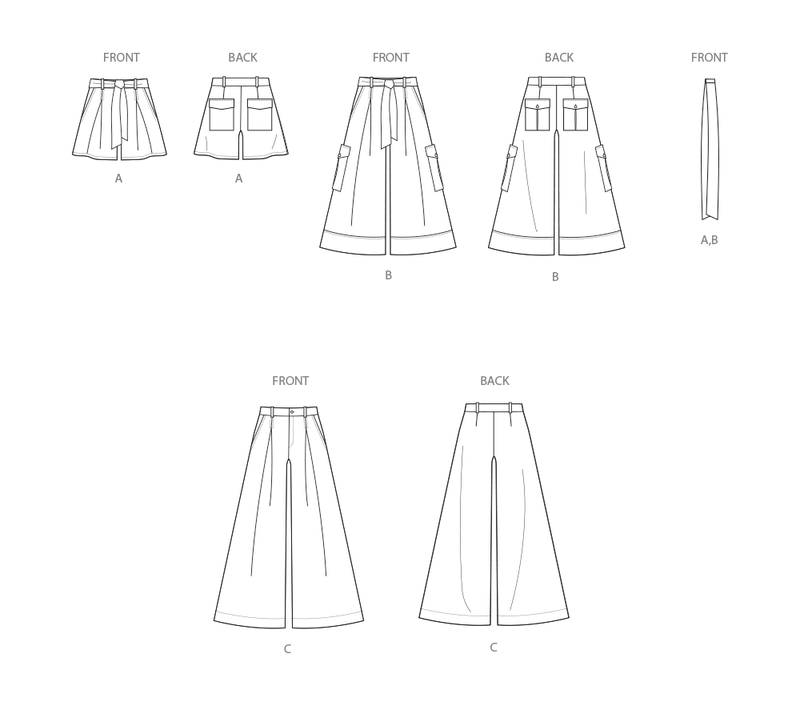 Simplicity Misses Shorts & Pants with Tie Belt Sewing Pattern S3106