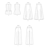 Simplicity Misses Vest, Skirt & Pants Sewing Pattern S3108