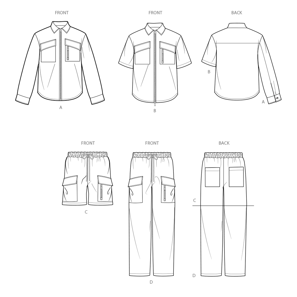 Simplicity Men's Shirts, Shorts and Pants Sewing Pattern S3110