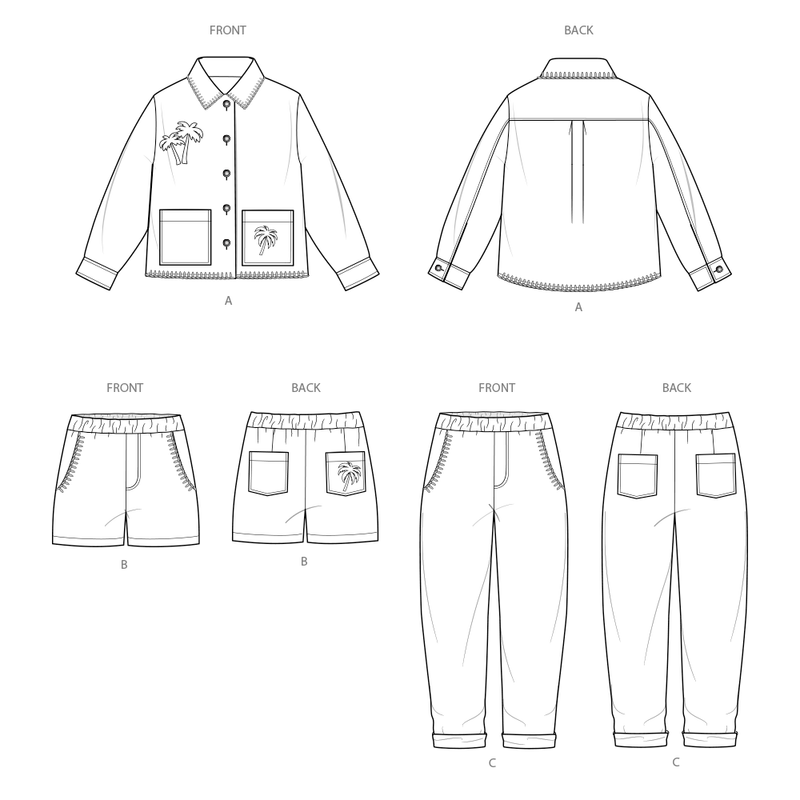Simplicity Children's Jacket, Shorts & Pants Sewing Pattern S3113