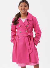 Simplicity Girls' Trench Coat Sewing Pattern in Three Lengths S3114A