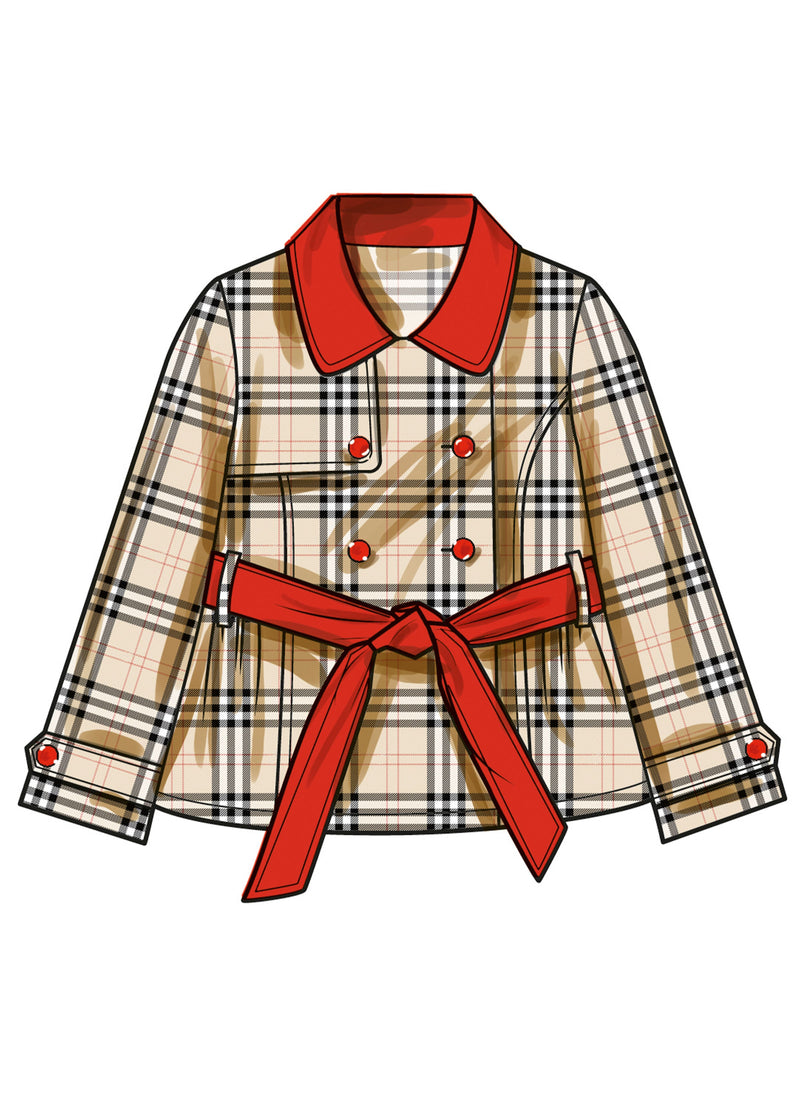 Simplicity Girls' Trench Coat Sewing Pattern in Three Lengths S3114A