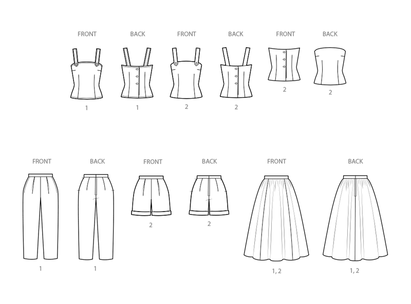 Simplicity Misses Two-Piece Play Suit & Skirt Sewing Pattern S3115