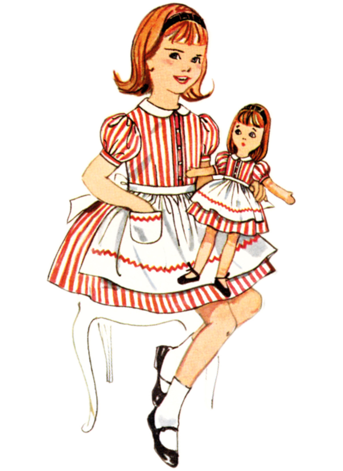 Simplicity: Children's Dress & Apron Sewing Pattern S3117A