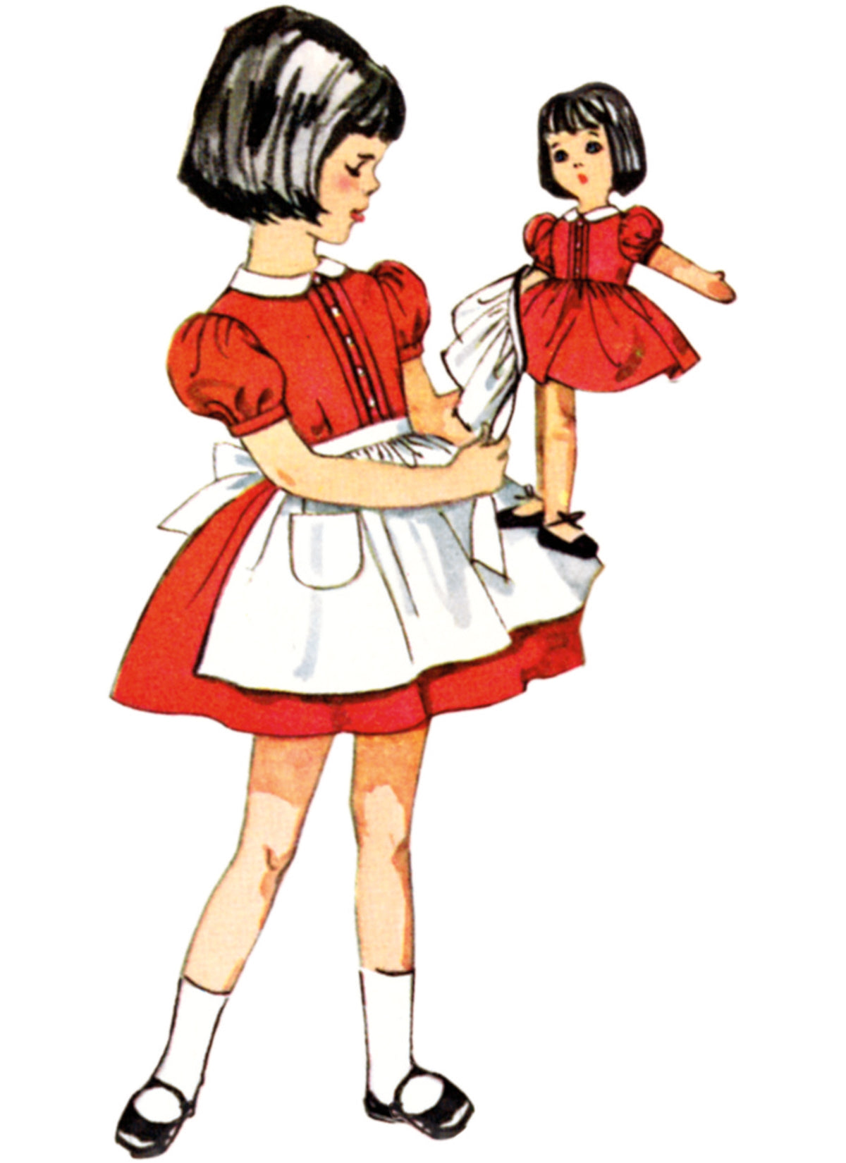 Simplicity: Children's Dress & Apron Sewing Pattern S3117A