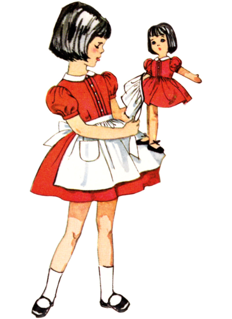Simplicity: Children's Dress & Apron Sewing Pattern S3117A