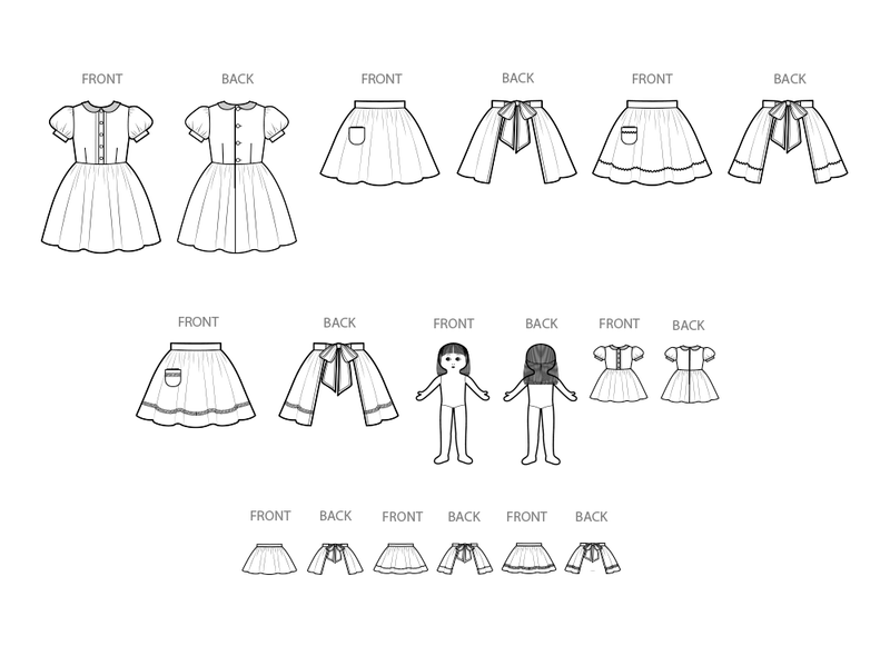 Simplicity: Children's Dress & Apron Sewing Pattern S3117A