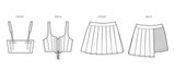 Simplicity Misses Cropped Corset and Skort Sewing Pattern S3118