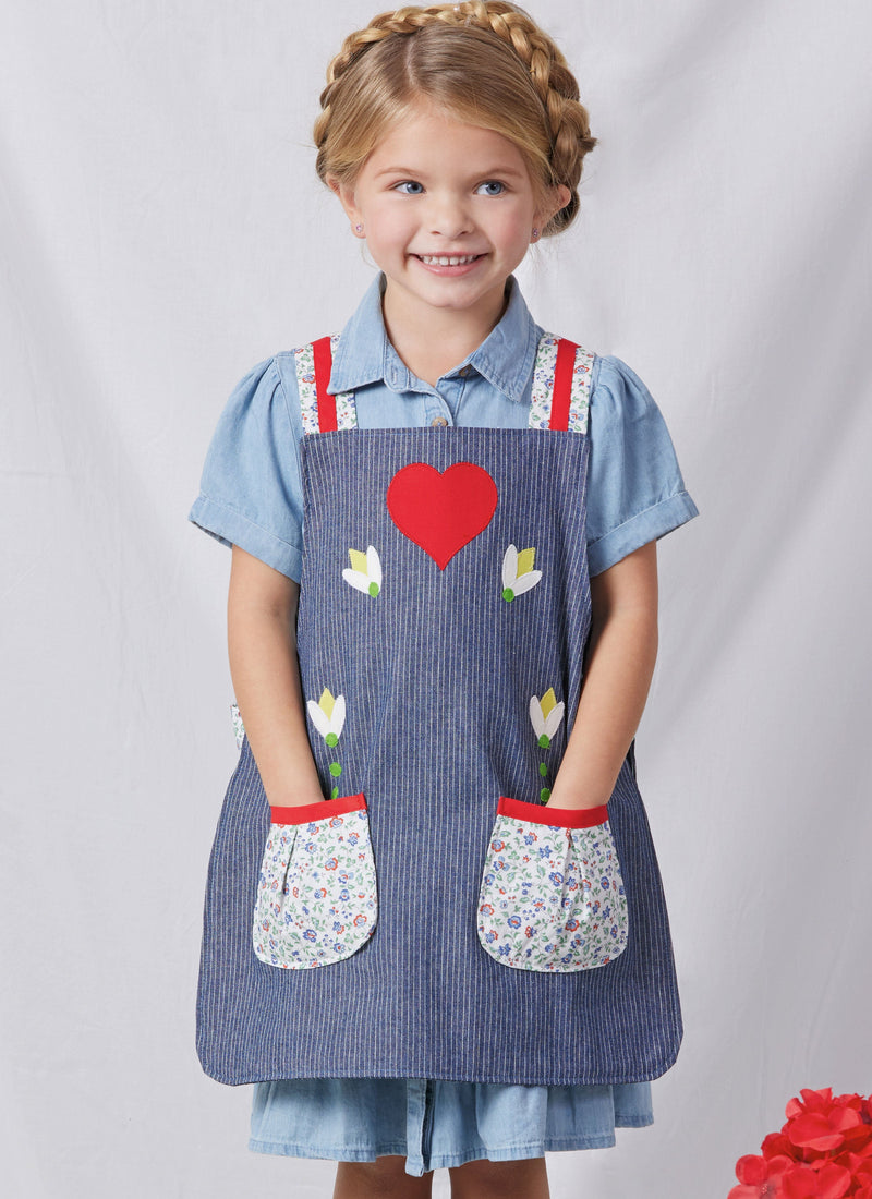 Simplicity: Children & Misses Aprons and Kitchen Accessories S3119A