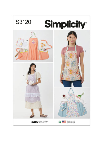 Simplicity Misses Apron in Two Lengths Sewing Pattern S3120A