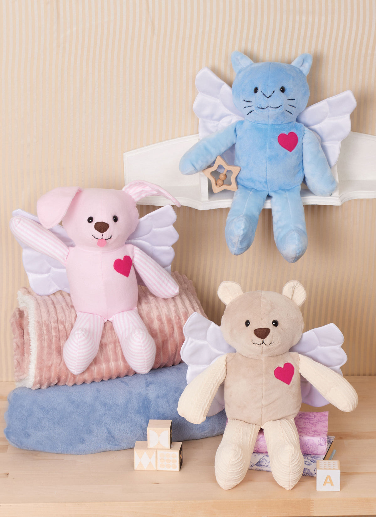 Simplicity Memory Plush Animals with Wings Sewing Pattern S3122OS