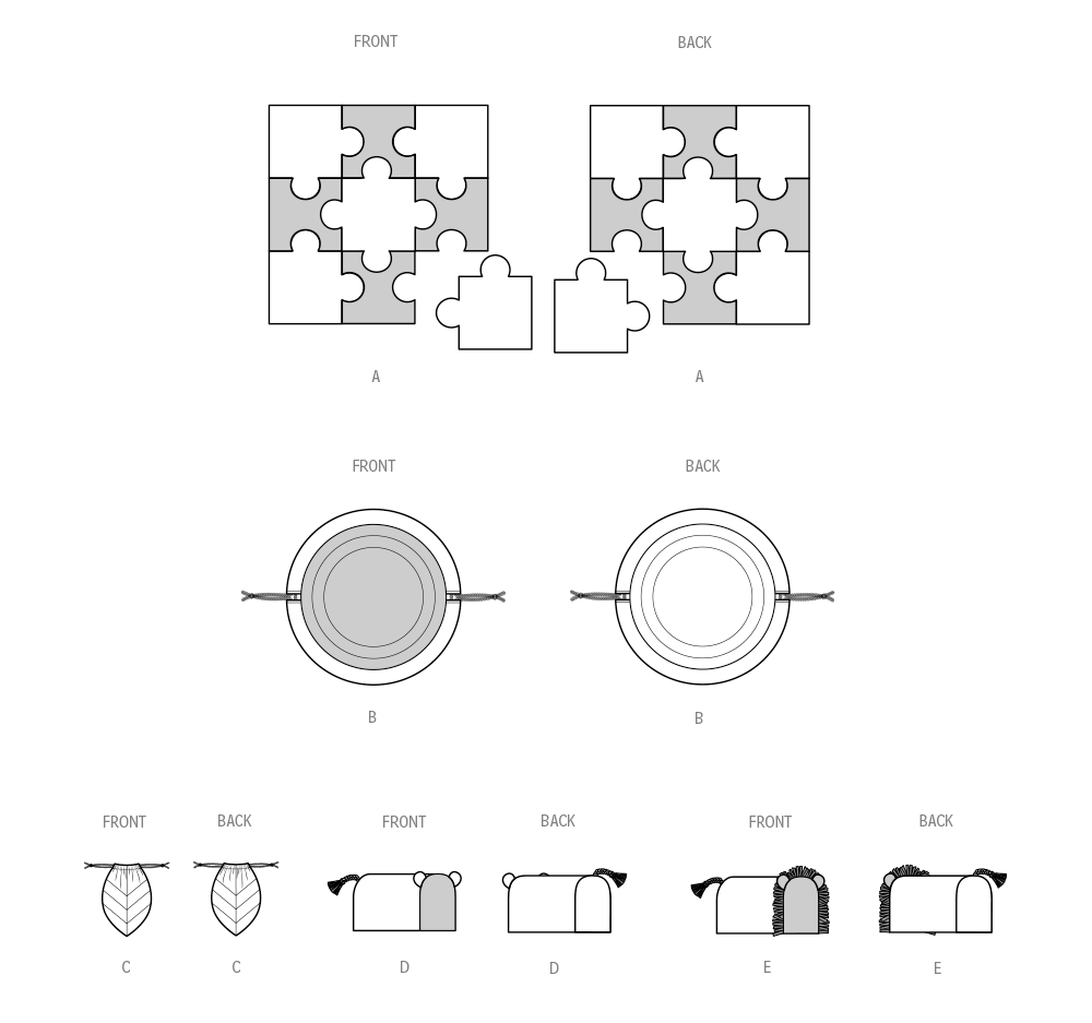 Simplicity Playroom Accessories Sewing Pattern Guide S3123OS