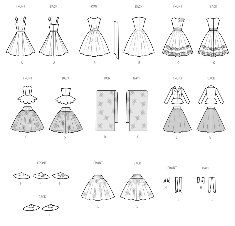 Simplicity: 11-1/2" Fashion Doll Clothes Sewing Pattern S3124OS