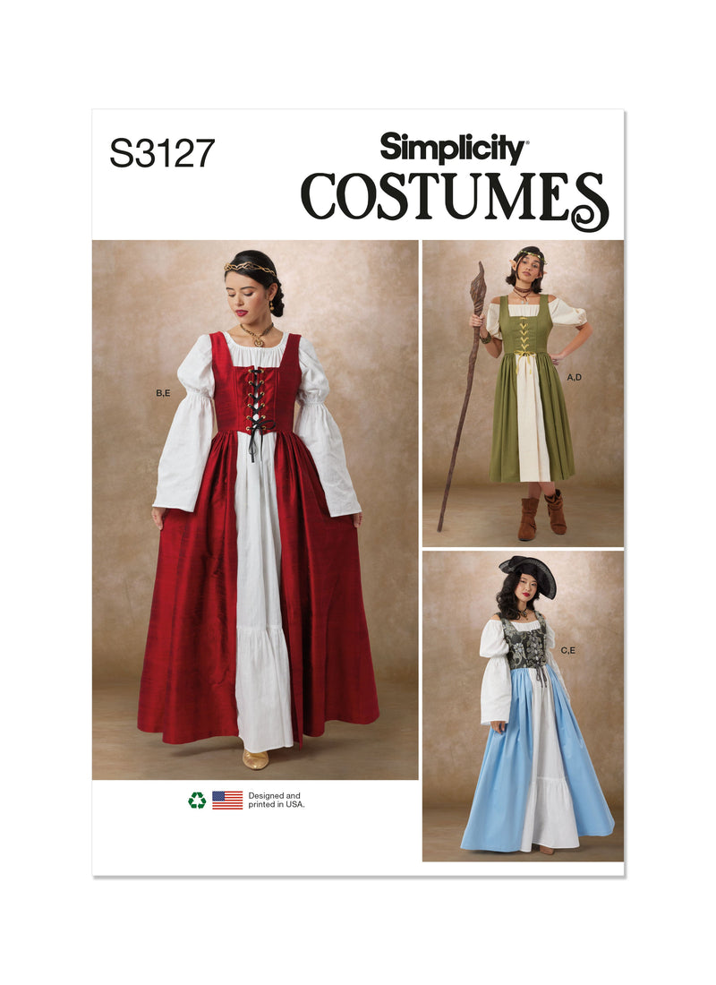 Simplicity Misses Costumes: Create Your Own Sewing Pattern S3127