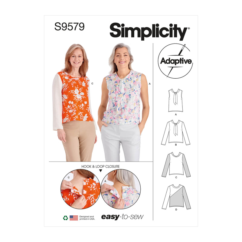 Simplicity Misses Adaptive Tops Sewing Pattern S9579