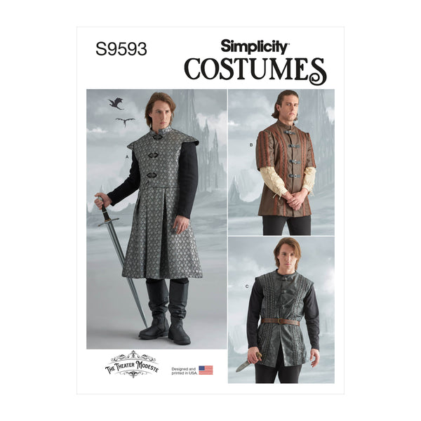 Simplicity Mens Coat, Jacket and Vest Sewing Pattern S9593