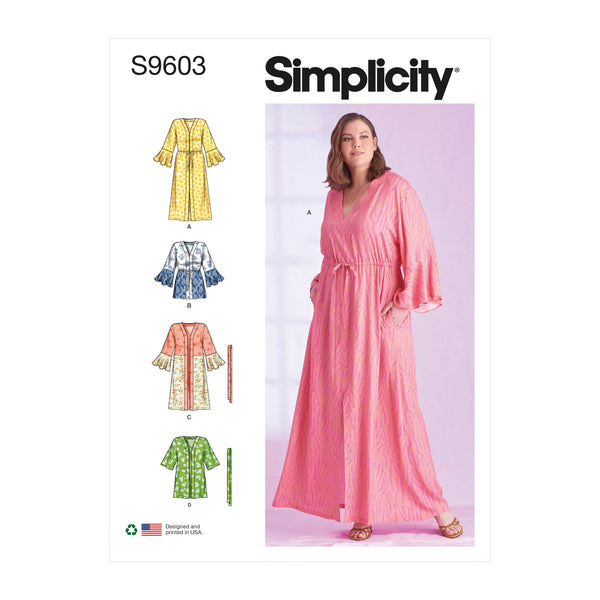 Simplicity Womens Caftans and Wraps Sewing Pattern S9603