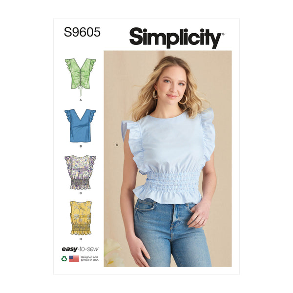 Simplicity Misses Tops Sewing Pattern S9605