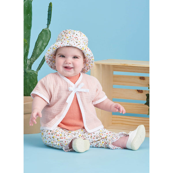 Simplicity Babies Tee-Shirts, Jacket, Pants and Hat Sewing Pattern S9616 A (XS-S-M-L-XL)