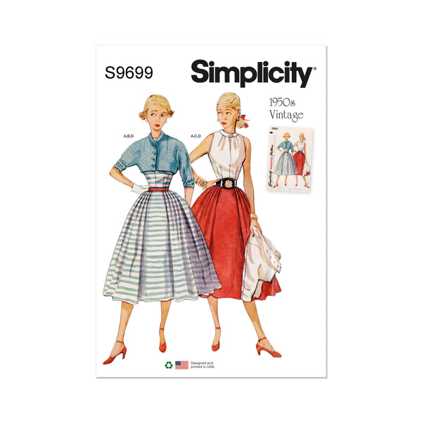 Simplicity Misses Vintage Skirt, Blouse and Jacket Sewing Pattern S9699