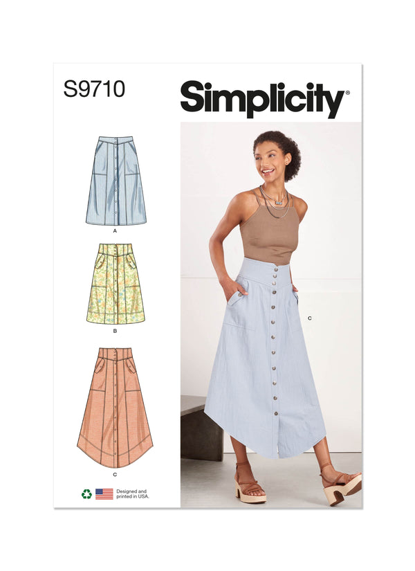 Simplicity Misses Skirts Sewing Pattern S9710