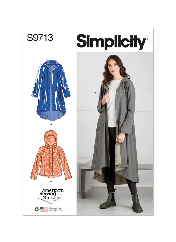 Simplicity Misses Jacket in Two Lengths - Designed for American Sewing Guild Sewing Pattern S9713