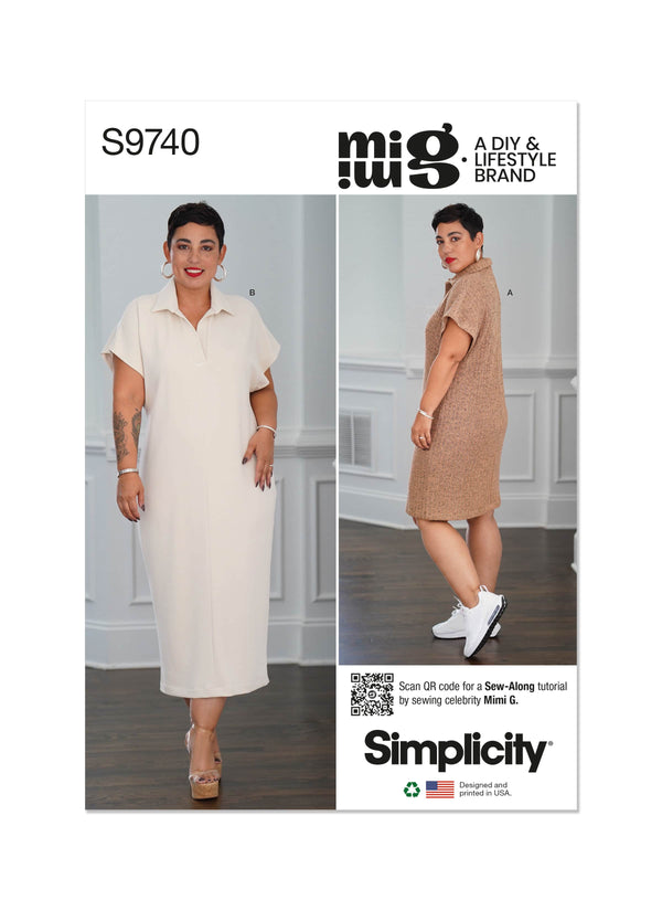 Simplicity Misses Knit Dress in Two Lengths by Mimi G Style Sewing Pattern S9740