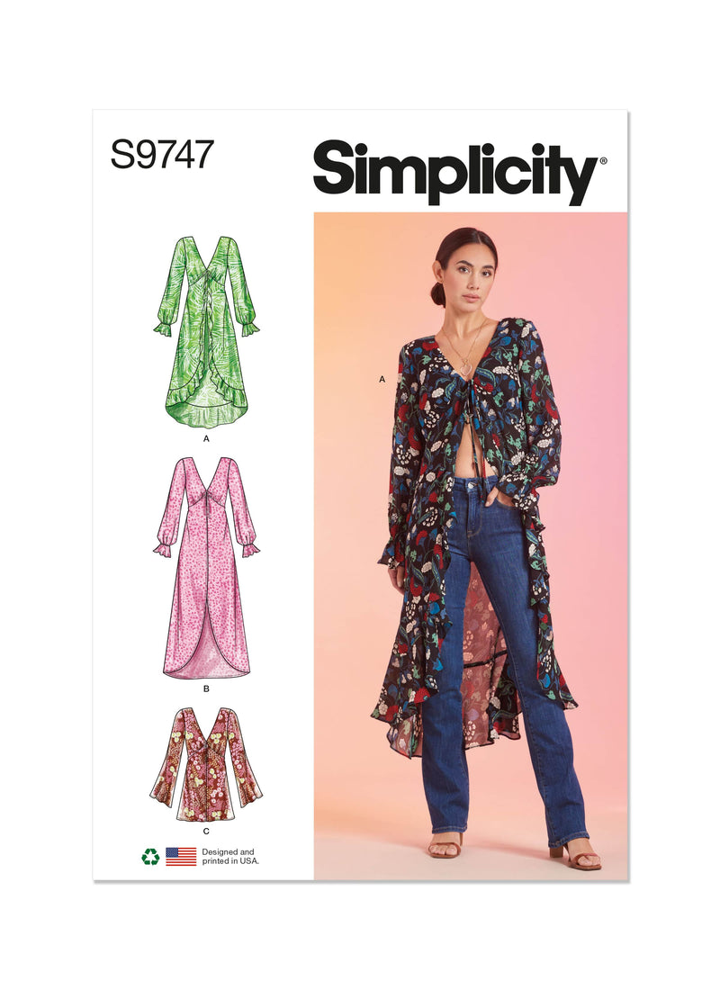 Simplicity Misses Dusters Sewing Pattern S9747