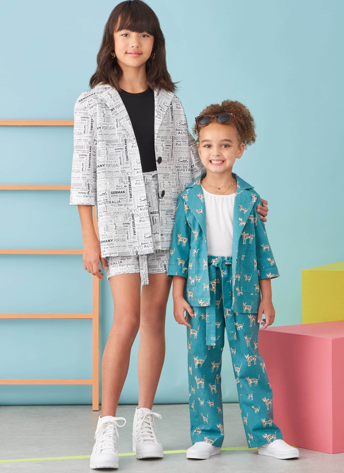 Simplicity Childrens and Girls Jacket, Pants and Shorts for American Sewing Guild Sewing Pattern S9762