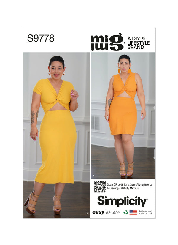 Simplicity Misses Knit Dress in Two Lengths by Mimi G Style Sewing Pattern S9778