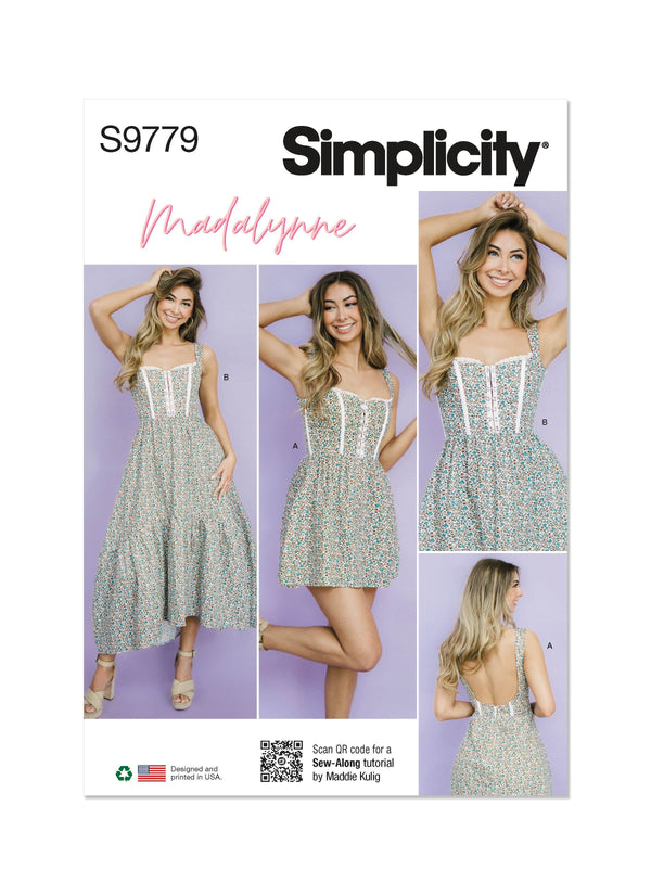 Simplicity Misses Dress in Two Lengths by Madalynne Sewing Pattern S9779