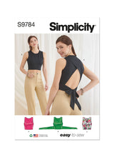 Simplicity Misses Knit Tops Sewing Pattern S9784 A (XS-S-M-L-XL-XXL)