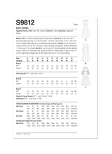 Simplicity Misses Costumes Sewing Pattern S9812