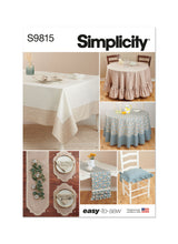 Simplicity Tabletop Décor Sewing Pattern S9815 OS