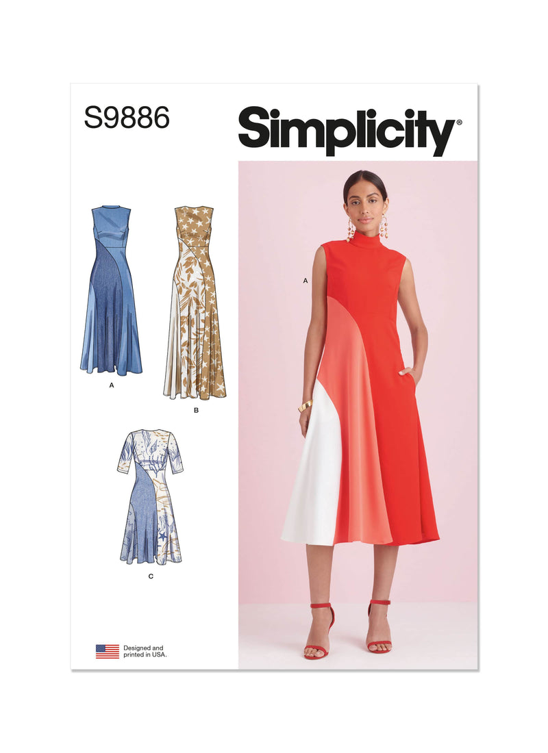 Simplicity Misses Dress with Length Variations Sewing Pattern S9886