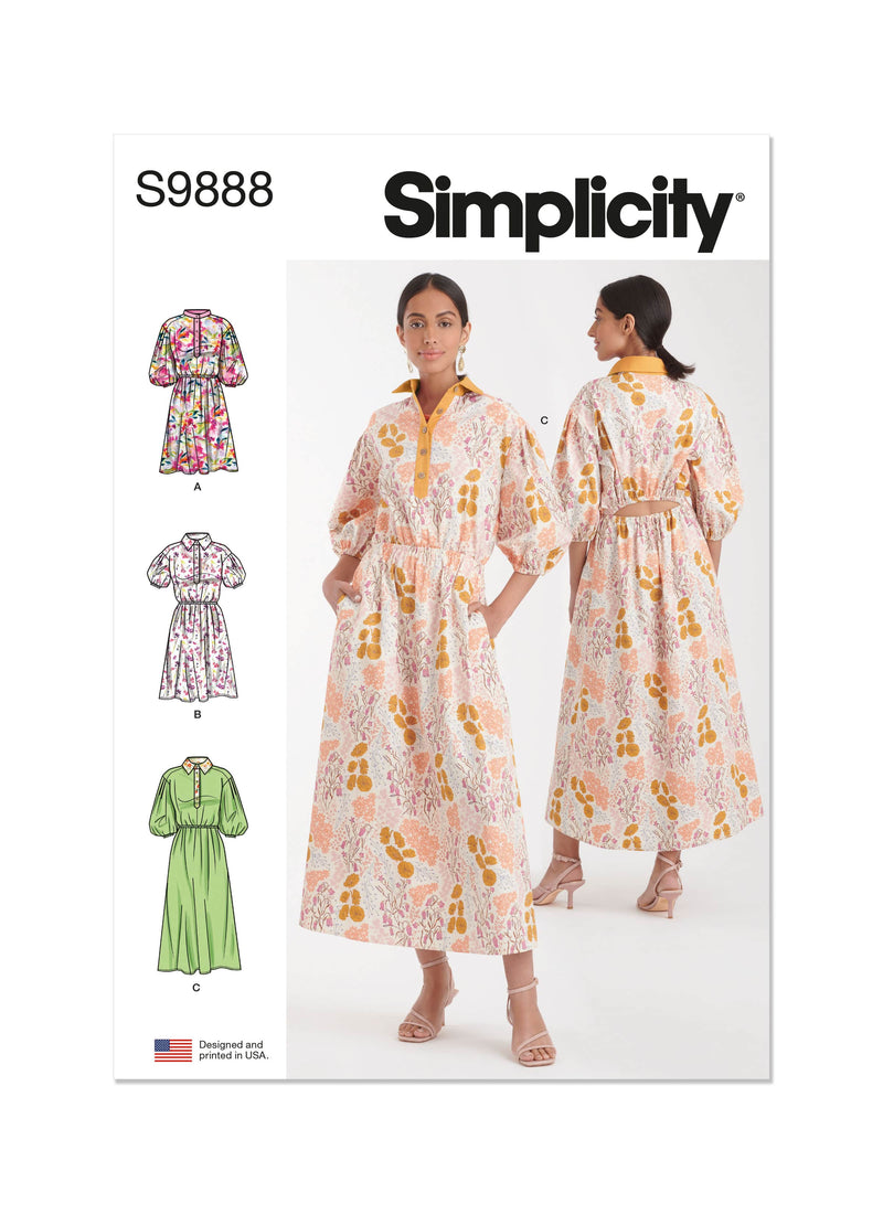 Simplicity Misses Dresses Sewing Pattern S9888