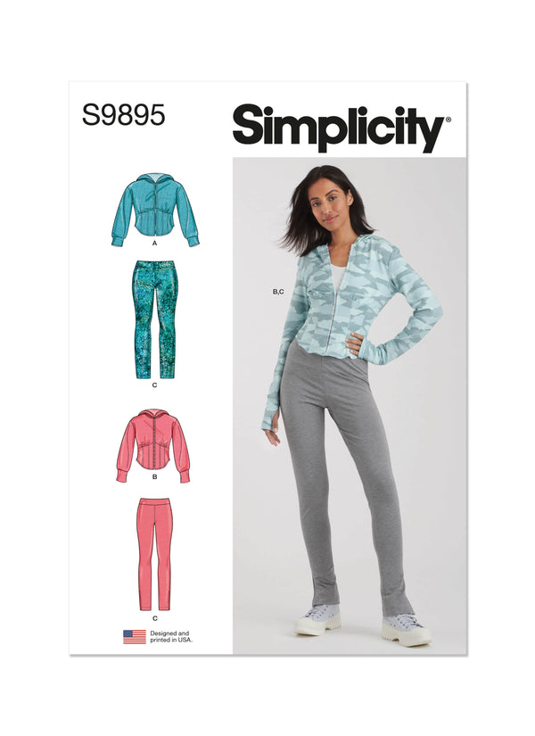 Simplicity Misses and Womens Jacket and Knit Leggings Sewing Pattern S9895