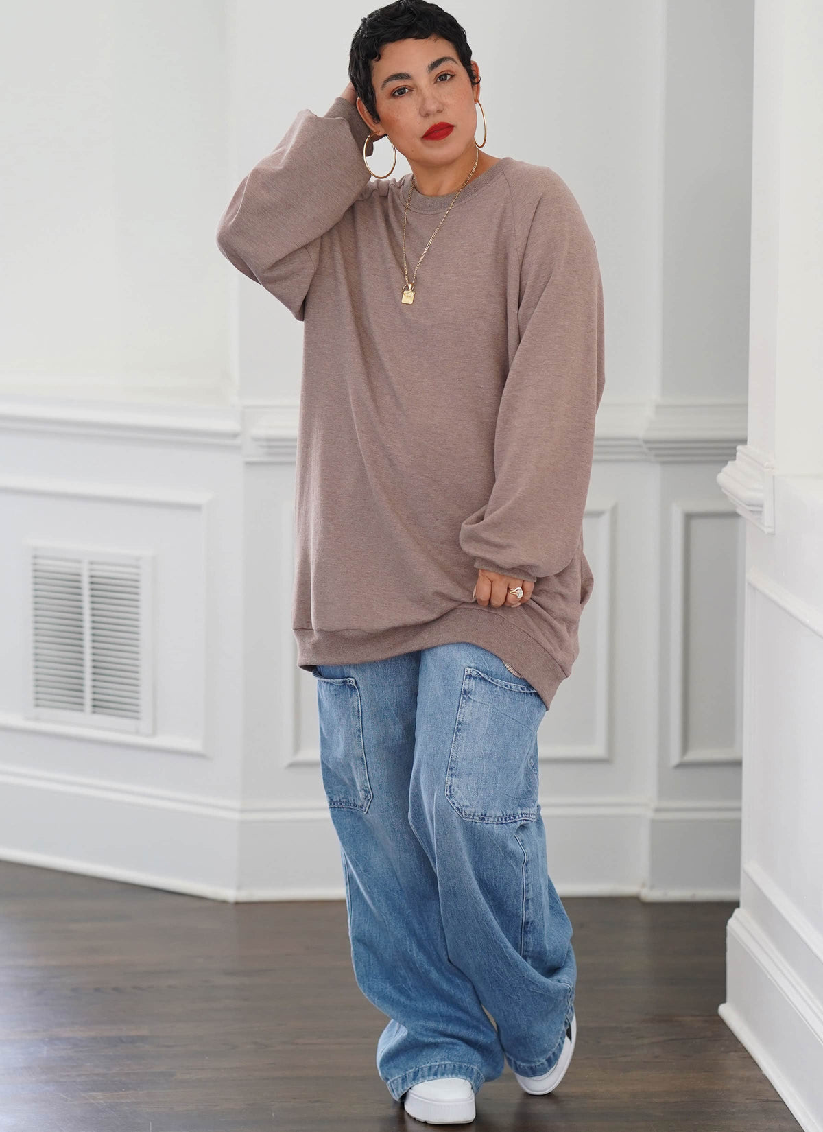 Simplicity Unisex Sweatshirt in Two Lengths By Norris Danta Ford Sewing Pattern S9897 A (XS-S-M-L-XL-XXL)