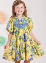 Simplicity Childrens and Girls Dress with Sleeve and Length Variations Sewing Pattern S9900