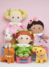 Simplicity Plush dolls with clothes and plush pets By Elaine Heigl Designs Sewing Pattern S9910 OS 