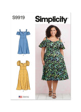 Simplicity Cup Size Womens Dress with Sleeve and Length Variations Sewing Pattern S9919