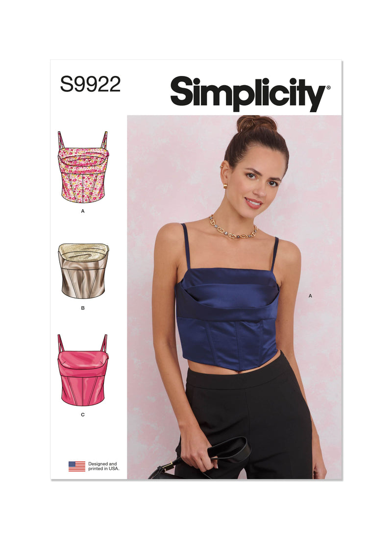 Simplicity Slim Fit Misses Corsets Sewing Pattern S9922