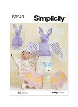 Simplicity Plush Bat, Moth and Flying Squirrel Sewing Pattern S9940 OS 