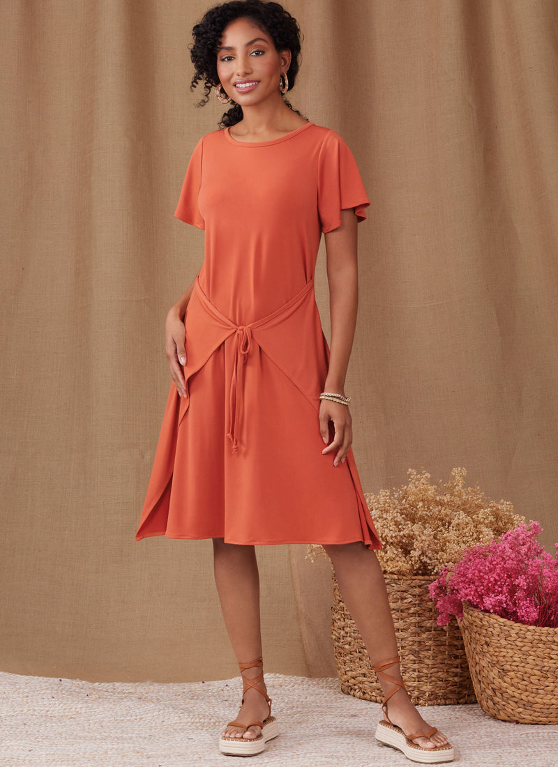 Simplicity Misses Knit Dress with Sleeve & Length Patterns S9947