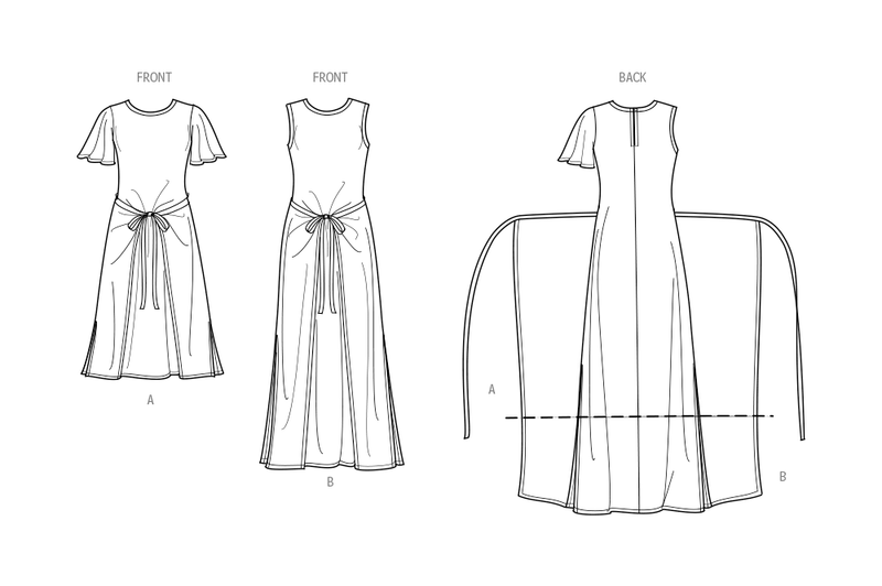 Simplicity Misses Knit Dress with Sleeve & Length Patterns S9947